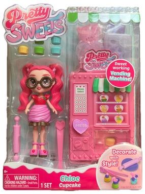 Chloe Cupcake Doll & Pink Vending Machine Playset